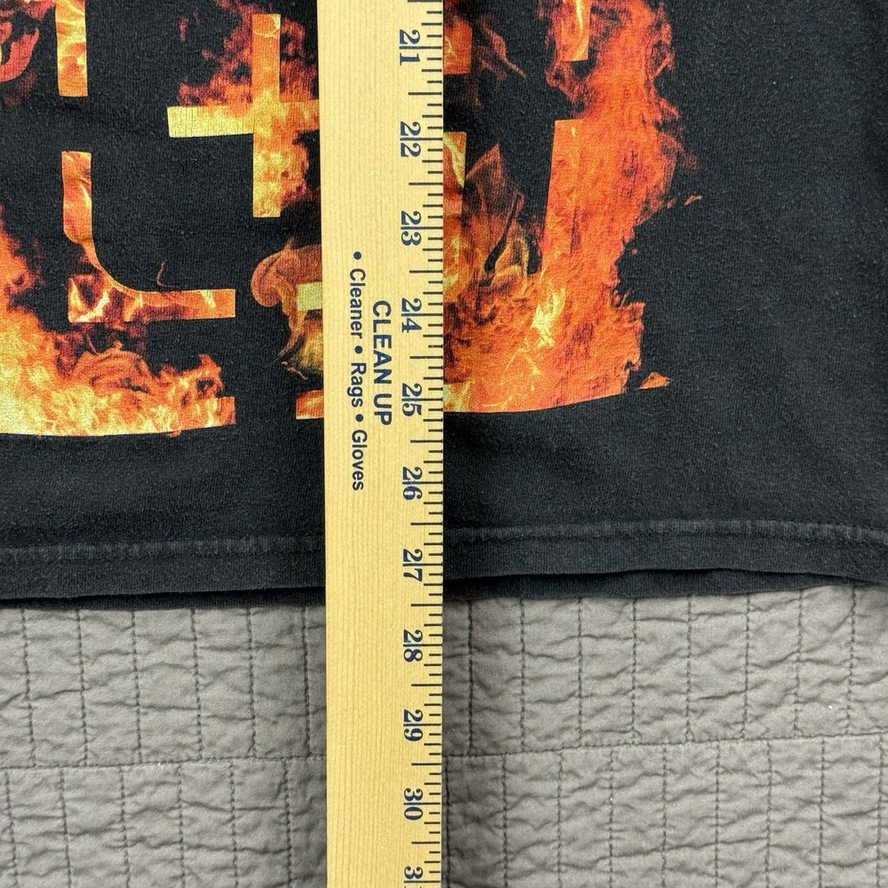 511 Tactical T Shirt Men XL Black Flames Logo Utility Workwear Outdoors Faded - Picture 10 of 10